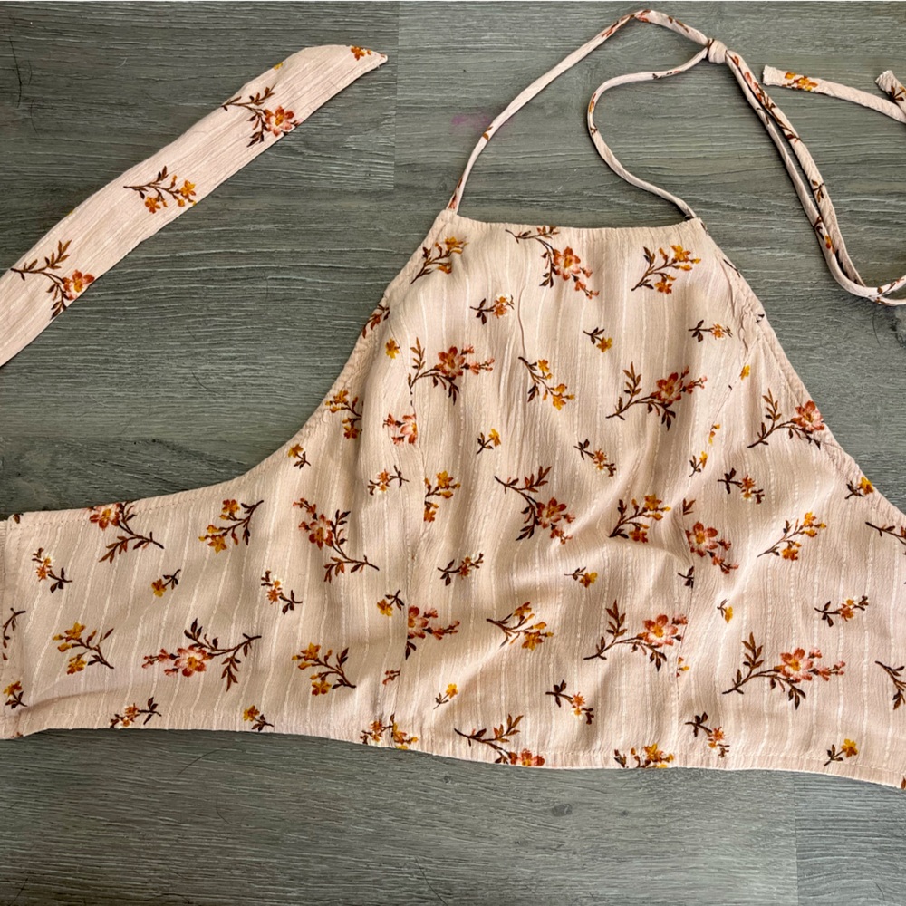 Pink/peach halter top - XS - American Eagle